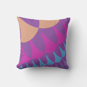 Custom Pink Purple Scales Throw Pillow
