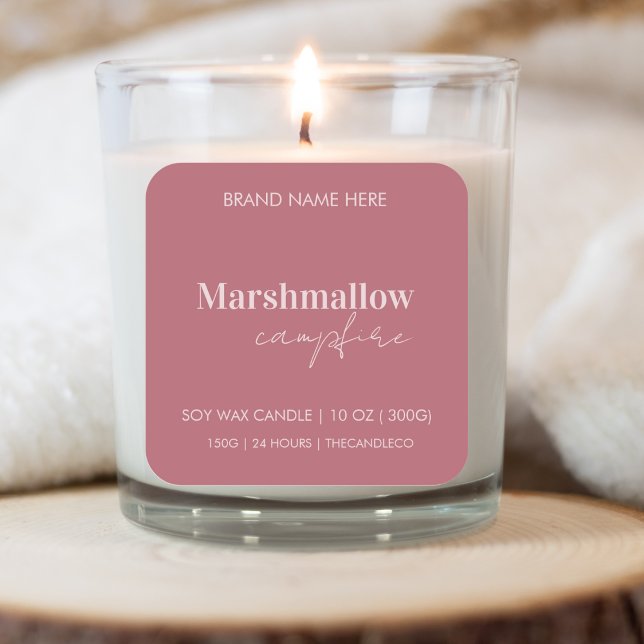 Custom Pink & Red Candle Label Sticker (Creator Uploaded)