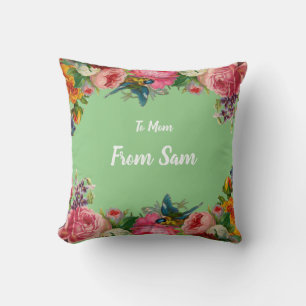 Custom Pink Rose Collection   Throw Pillow