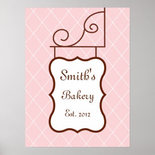 Custom Pink Shop Sign Print