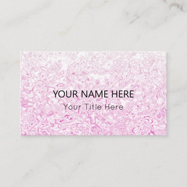 Custom Pink Texture Business Card (Front)