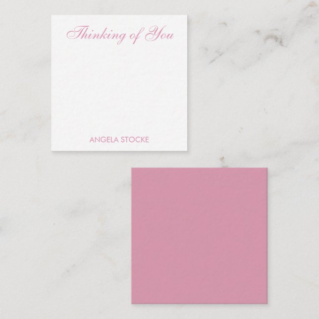Custom Pink White Flower Card (Front/Back)