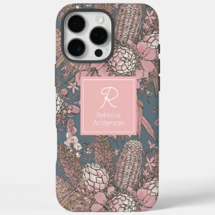 Custom Pink Wild Bush Flower Bouquet iPhone 16 Pro Max Case