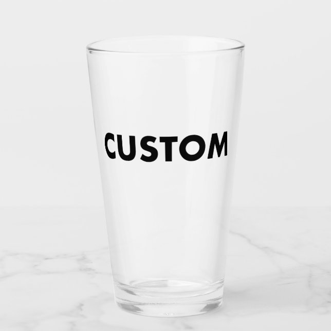 Custom Pint Glass Blank Template 16oz Shaker Glass (Front)