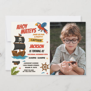 Custom Pirate Birthday Invitation with photo