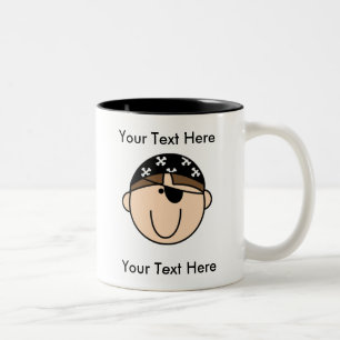 Custom Pirate Brown Mug - Customizable