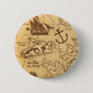 Custom Pirate map land point Family 2 Inch Round Button