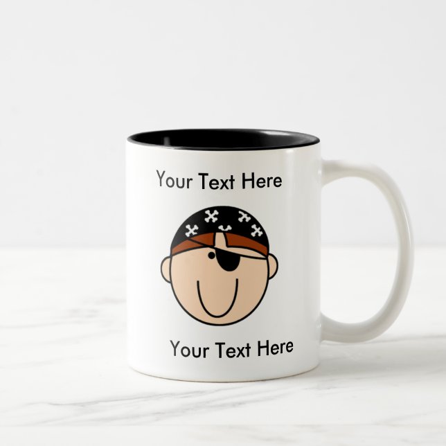 Custom Pirate Red Mug - Customizable (Right)
