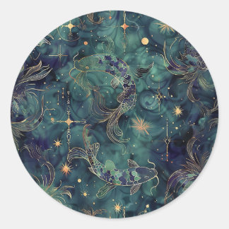 Custom Pisces Astrology Sticker Seal