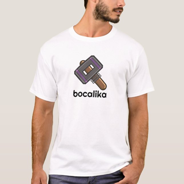 Custom Pixel Hammer Logo T-Shirt – Editable Text (Front)