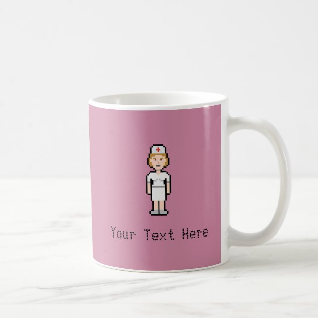 Custom Pixel Nurse Coffee Mug (Right)