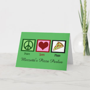 Custom Pizza Parlour Christmas Holiday Card