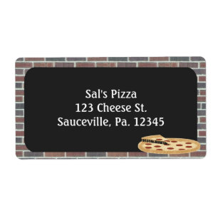 Custom Pizza Product Label Business Label