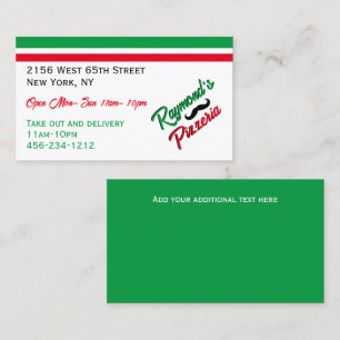 Custom Pizzeria  Business Card