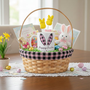 Custom plaid bunny ears Easter Coffee Mug