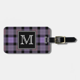 Custom plaid luggage tag