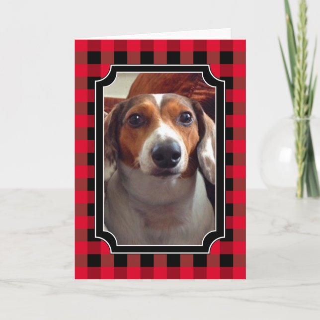 Custom Plaid Picture  Card (Front)