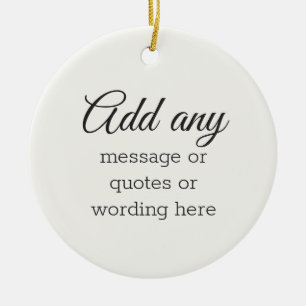 CUSTOM Plain Elegant White Ceramic Ornament