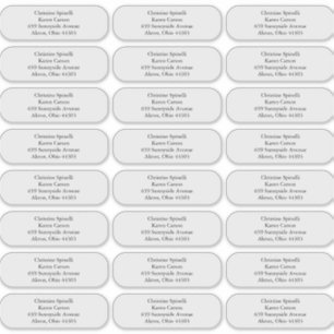 Custom Plain Rounded Corners  Address Labels