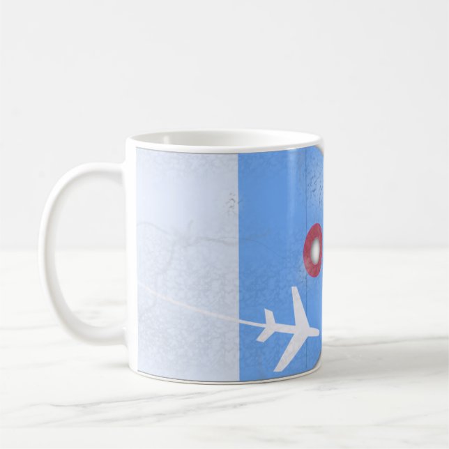 Custom Plane Ticket Travel Mug (Left)