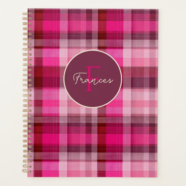 Custom Planner Gingham Pattern Style (Devant)