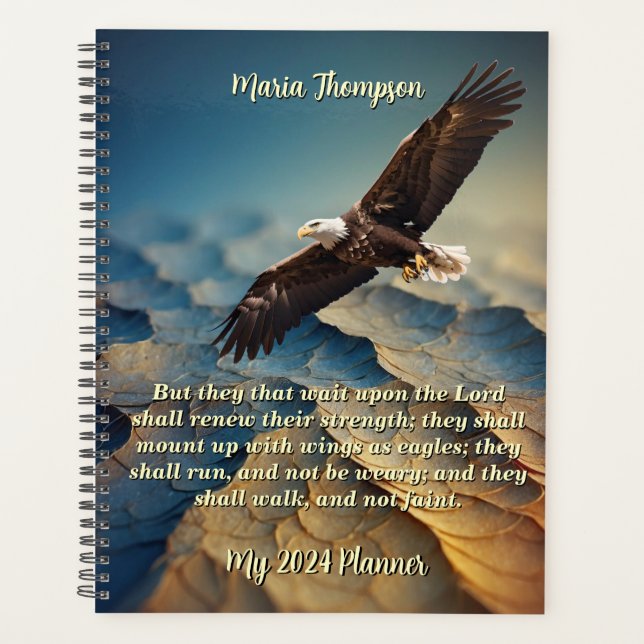 Custom Planner Mount Up With Wings As Eagles  (Front)