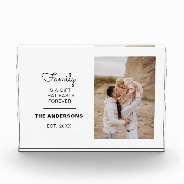 Custom Plaque Family Portrait Quote Frame gift (Front)