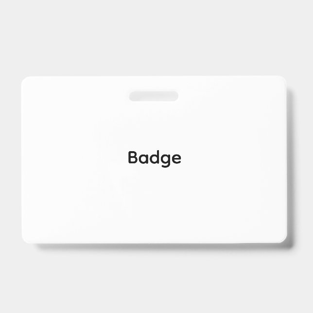 Custom | Plastic Badge - Horizontal (Front)