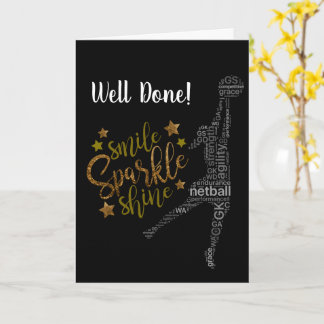 Custom Player Theme Well Done Netball Card