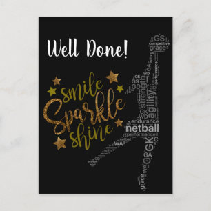 Custom Player Theme Well Done Netball Postcard