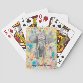 Custom playing cards with elephant original art