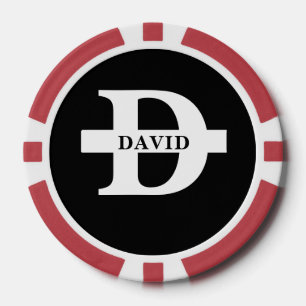 Custom Playing Cards with Monogram and Name  Poker Chips