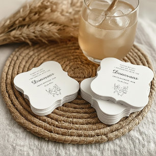 Custom Please Do Not Take My Drink Wedding Paper Coaster