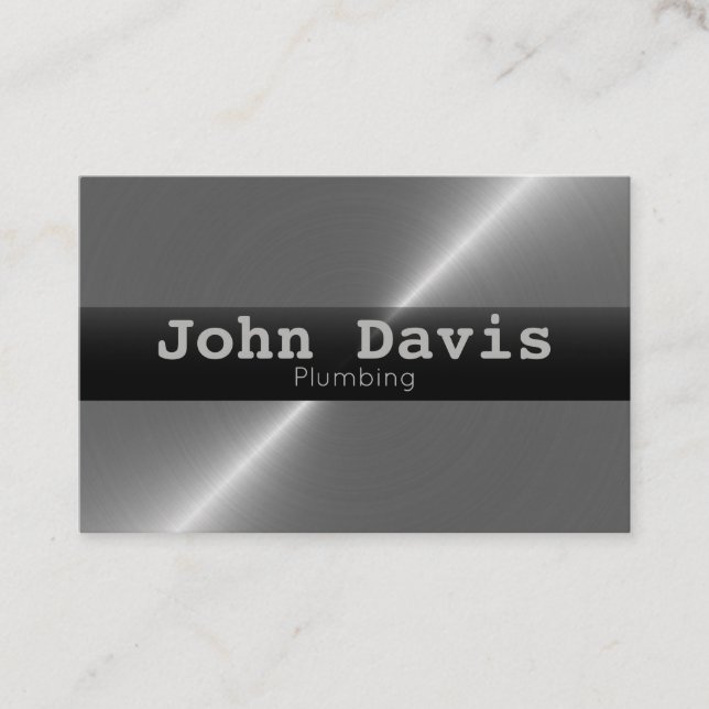 Custom Plumbing Personalized business cards (Front)