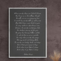 Custom Poem Print on Canvas