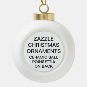 Custom POINSETTIA Ball Christmas Ornament Template