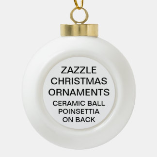 Custom POINSETTIA Ball Christmas Ornament Template