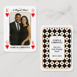 Custom Poker Cards, Royal Pair Couple Gift  Calling Card
