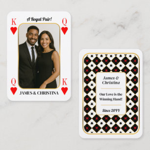 Custom Poker Cards, Royal Pair Couple Gift  Calling Card
