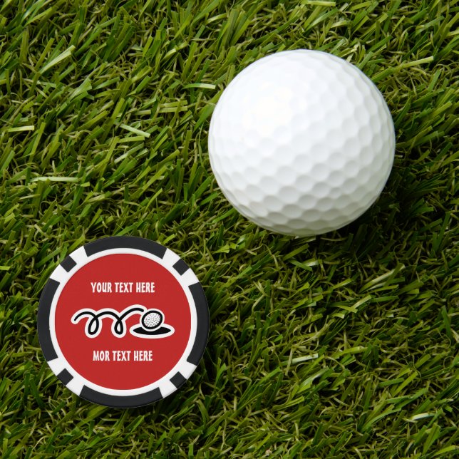 Custom poker chip golf ball markers | Personalize (Golf Ball Marker)