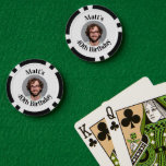 Custom Poker Chips Birthday Favour<br><div class="desc">Celebrate in style with personalized poker chips featuring a photo and custom text for a milestone birthday. Perfect for a casino-themed party,  40th birthday bash,  or fun party favour,  these chips double as unique keepsakes for guests to take home. Ideal for game nights or poker-themed events!</div>