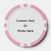 Custom Poker Chips, Pink Striped Edge