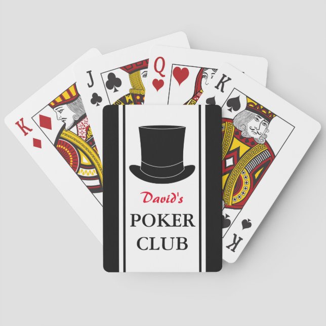 Custom poker playing cards for gentlemen (Back)