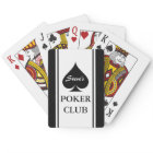 Custom poker playing cards with Ace of spades