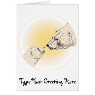 Custom Polar Bear Card Wildlife Art Cards
