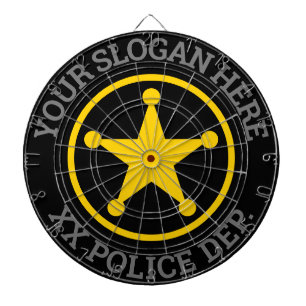 Custom police department law enforcement dartboard