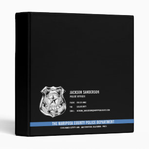 Custom Police Department Law Enforcement Logo Binder