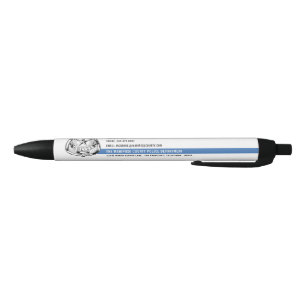 Custom Police Department Law Enforcement Logo Black Ink Pen