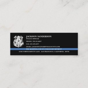 Custom Police Department Law Enforcement Logo Mini Business Card