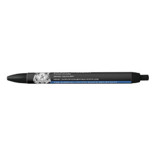 Custom Police Department Logo Law Enforcement Black Ink Pen